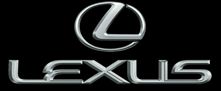 Lexus logo displayed on a black background, representing luxury and quality.