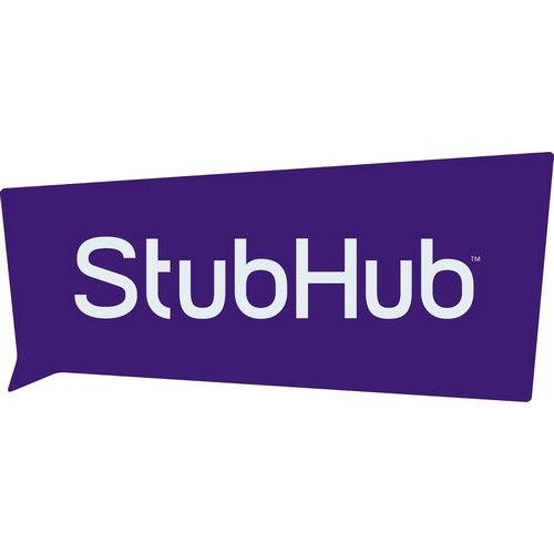StubHub logo in purple speech bubble for event ticketing services.