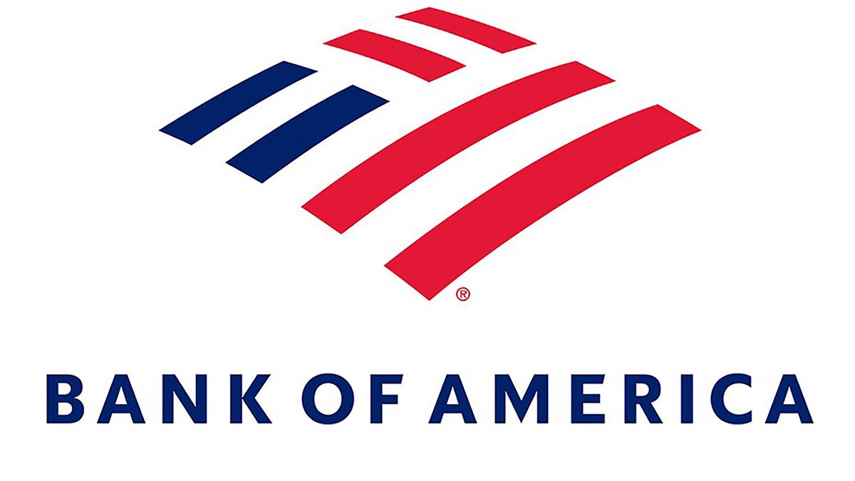 Bank of America logo with red, white, and blue design elements.