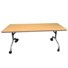 Nesting training table with adjustable legs and space-saving design for versatile training room setu.