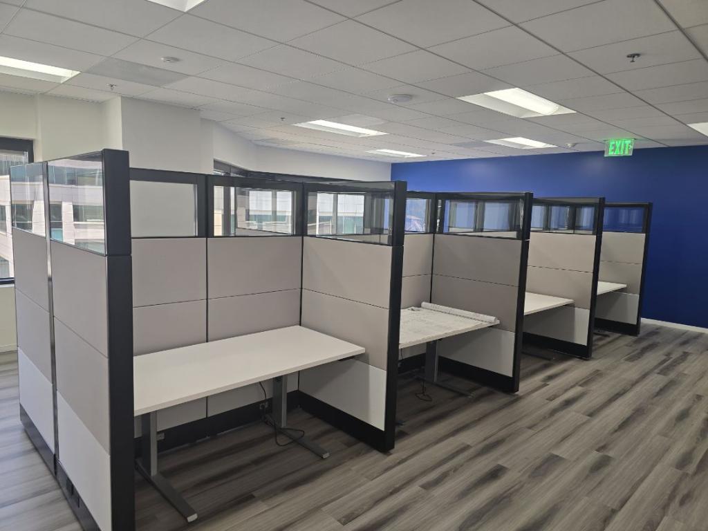 Office cubicles for maximizing space and efficiency in commercial environments.