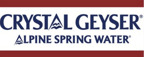 Crystal Geyser Alpine Spring Water bottle on display at Cube World USA.