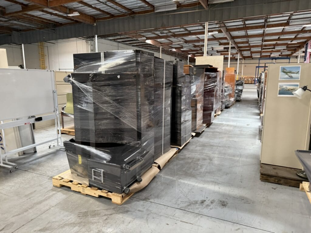 Equipment for office relocation and decommissioning at Cube World USA.